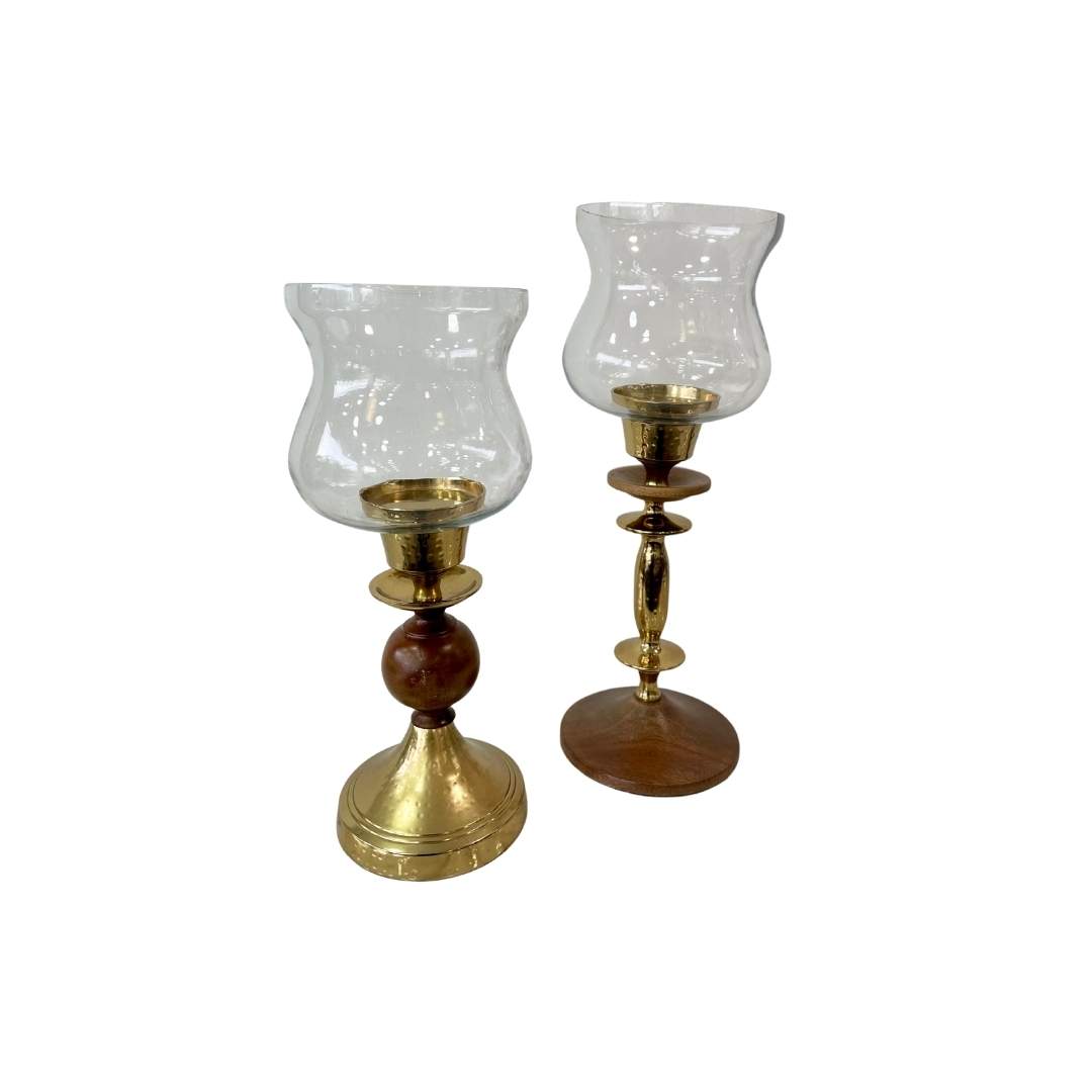 Candelabro Bricero Madera Dorado