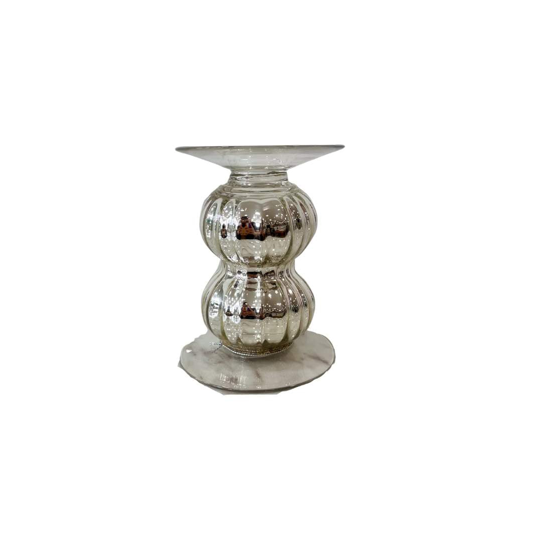 Candelabro Curvo Plateado