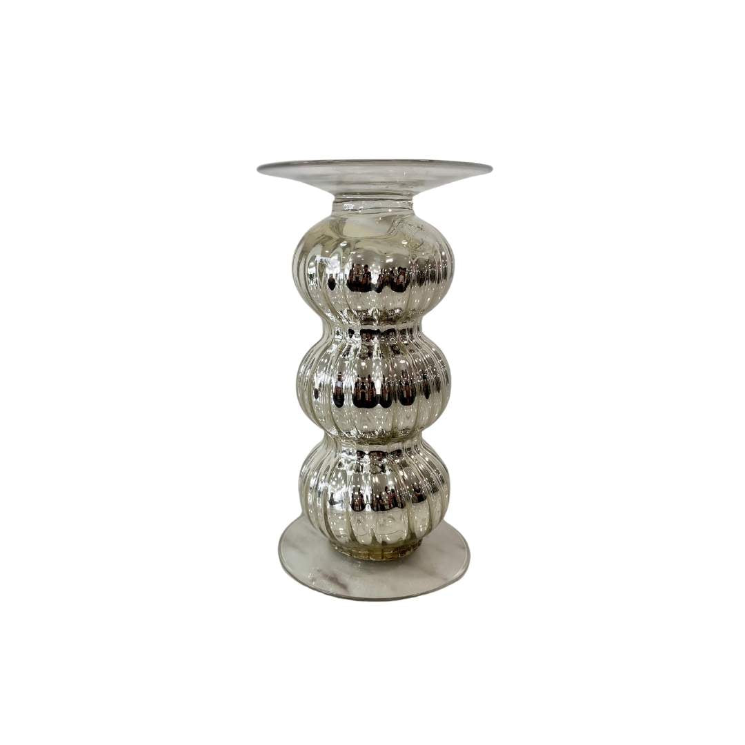 Candelabro Curvo Plateado