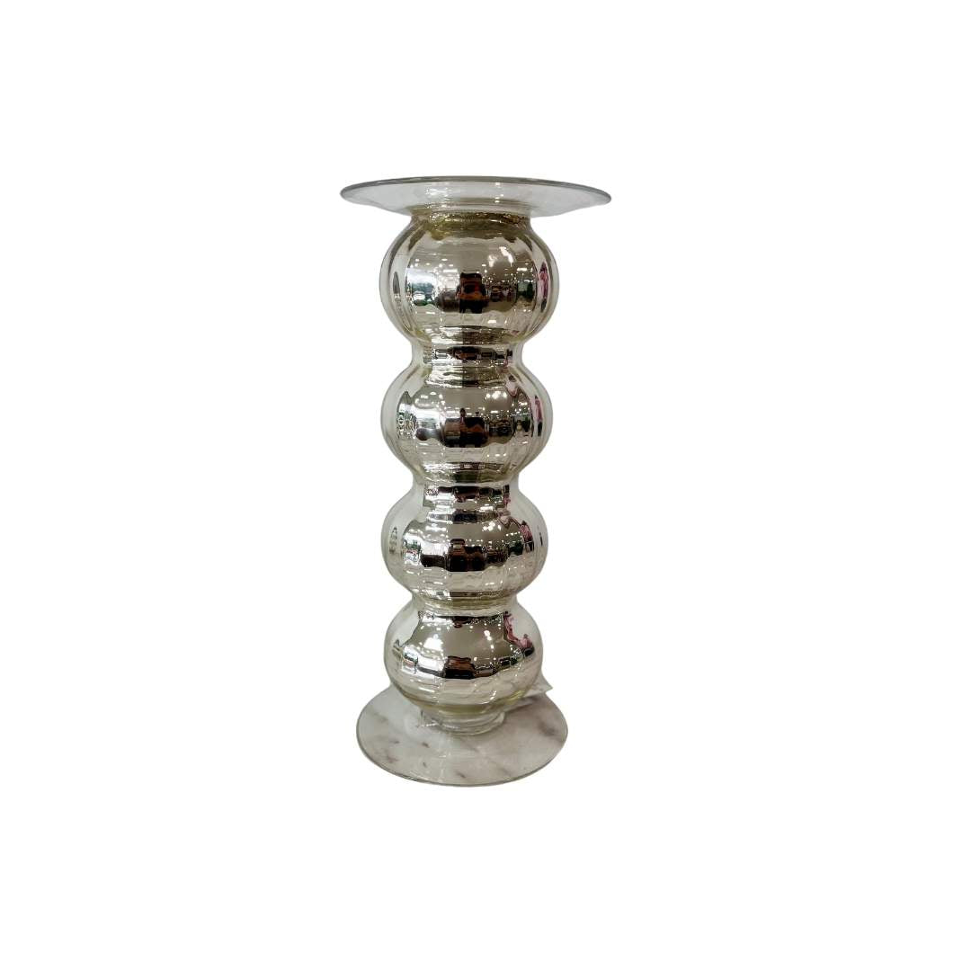 Candelabro Curvo Plateado