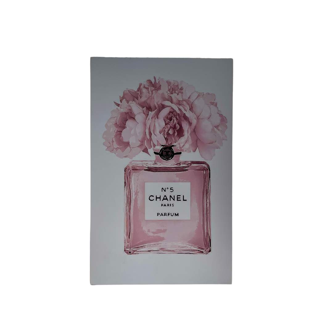 Libro Decorativo Cofre Chanel Blanco Rosado